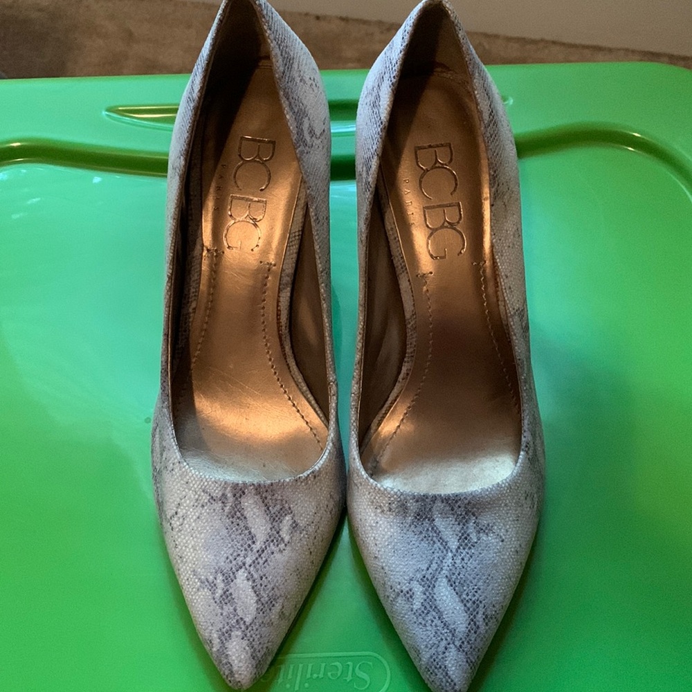Snake print heels